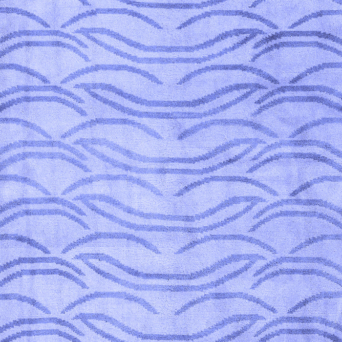 Machine Washable Solid Blue Modern Rug, wshabs5196blu