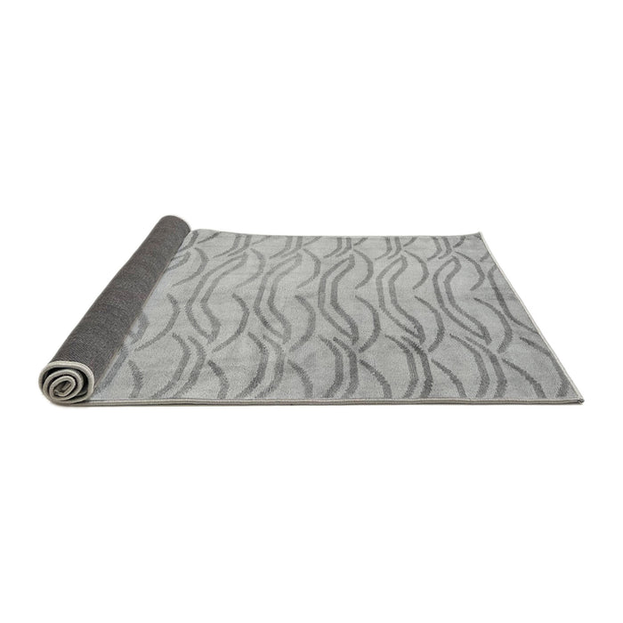 Sideview of Solid Gray Modern Rug, abs5196gry