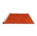 Sideview of Machine Washable Abstract Red Rug, wshabs5197