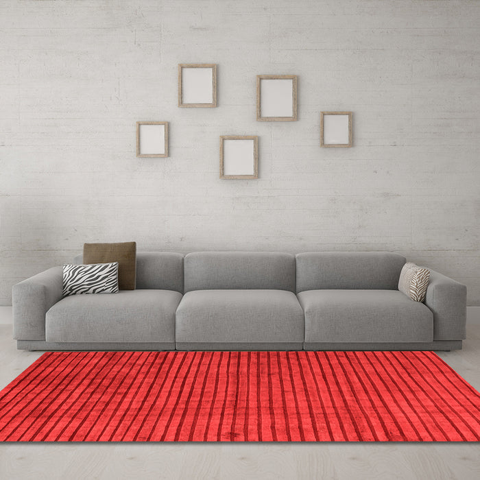 Machine Washable Oriental Orange Modern Area Rugs in a Living Room, wshabs5197org