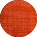 Round Abstract Red Oriental Rug, abs5197