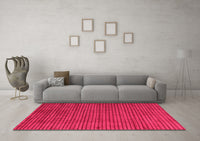 Machine Washable Oriental Pink Modern Rug, wshabs5197pnk