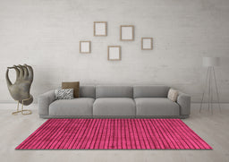 Machine Washable Oriental Purple Modern Area Rugs in a Living Room, wshabs5197pur