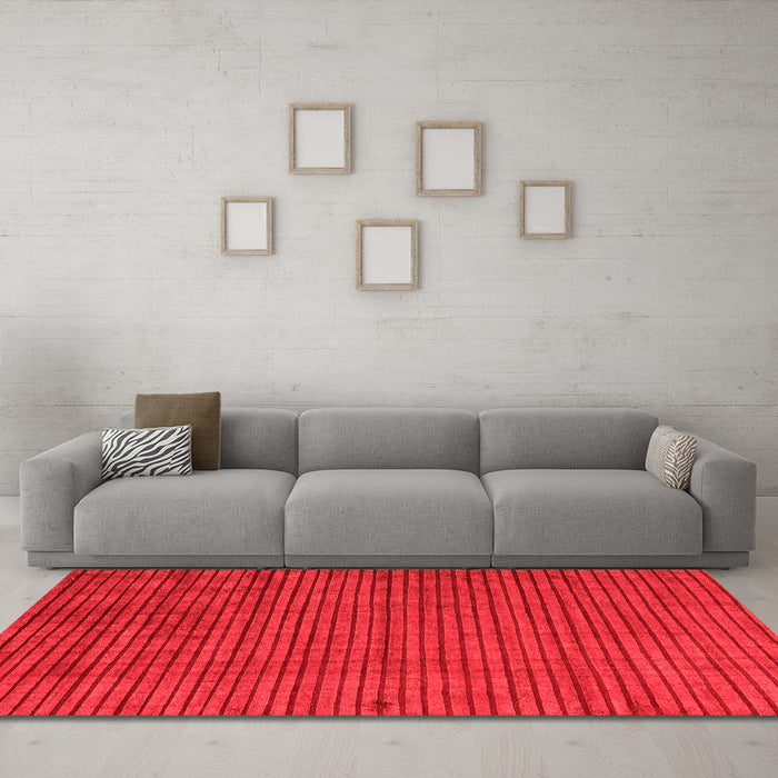 Modern Red Washable Rugs