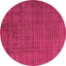 Round Oriental Purple Modern Rug, abs5197pur