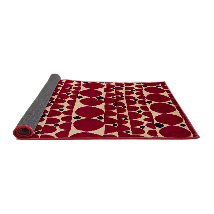 Sideview of Abstract Light Copper Gold Modern Rug, abs5198