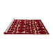 Sideview of Machine Washable Abstract Light Copper Gold Rug, wshabs5198