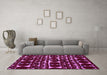 Machine Washable Abstract Purple Modern Area Rugs in a Living Room, wshabs5198pur