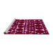 Sideview of Machine Washable Abstract Pink Modern Rug, wshabs5198pnk