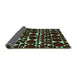 Sideview of Abstract Turquoise Modern Rug, abs5198turq