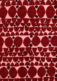 Abstract Red Modern Rug, abs5198red