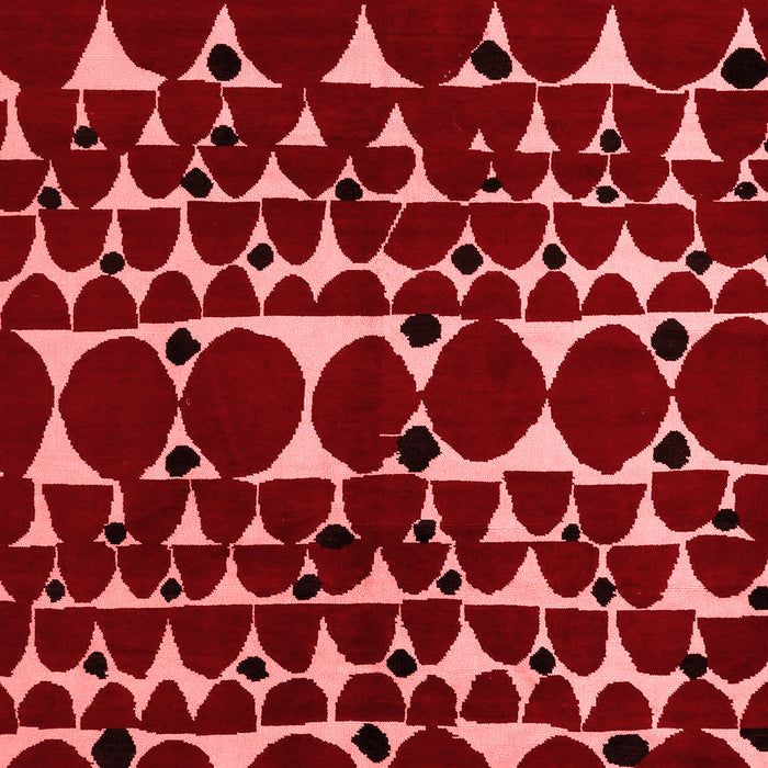 Abstract Red Modern Area Rugs
