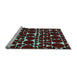 Sideview of Machine Washable Abstract Light Blue Modern Rug, wshabs5198lblu