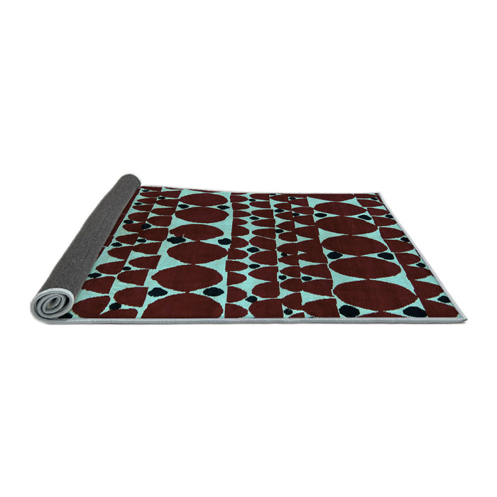 Sideview of Abstract Light Blue Modern Rug, abs5198lblu