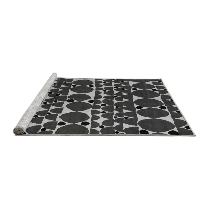 Sideview of Machine Washable Abstract Gray Modern Rug, wshabs5198gry