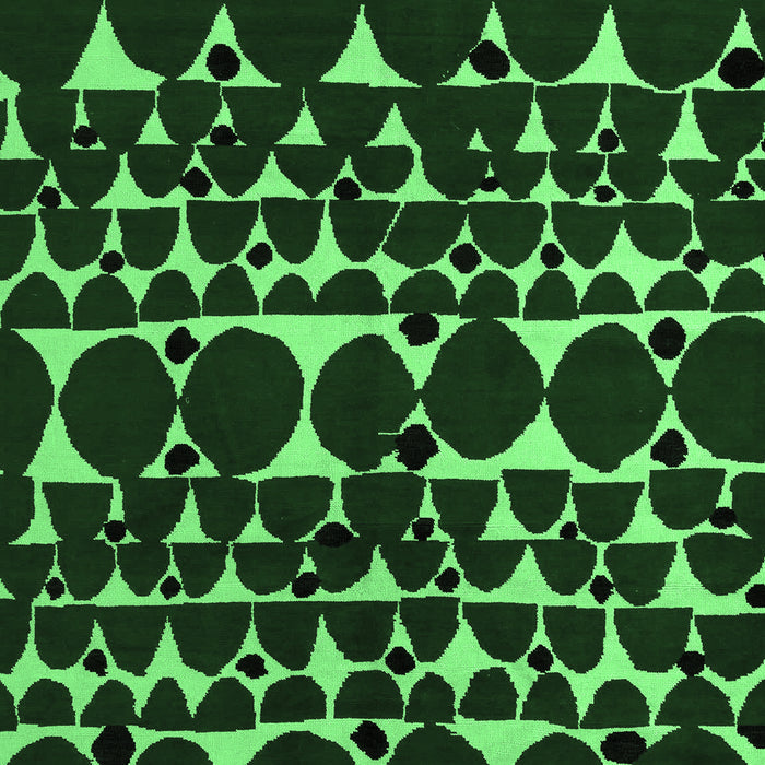 Machine Washable Abstract Emerald Green Modern Area Rugs, wshabs5198emgrn