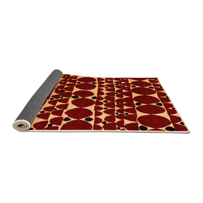 Sideview of Abstract Orange Modern Rug, abs5198org