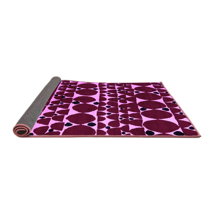 Sideview of Abstract Purple Modern Rug, abs5198pur