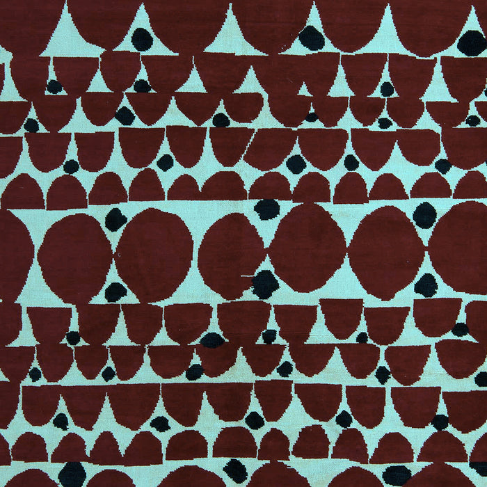 Abstract Light Blue Modern Rug, abs5198lblu