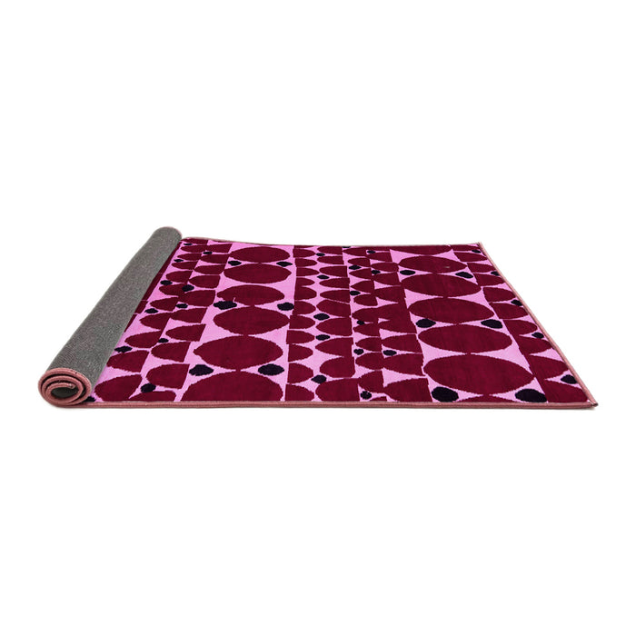 Sideview of Abstract Pink Modern Rug, abs5198pnk