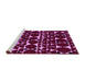 Sideview of Machine Washable Abstract Purple Modern Area Rugs, wshabs5198pur