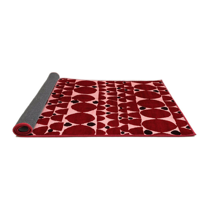 Abstract Red Modern Area Rugs