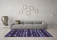 Machine Washable Abstract Blue Modern Rug, wshabs5198blu