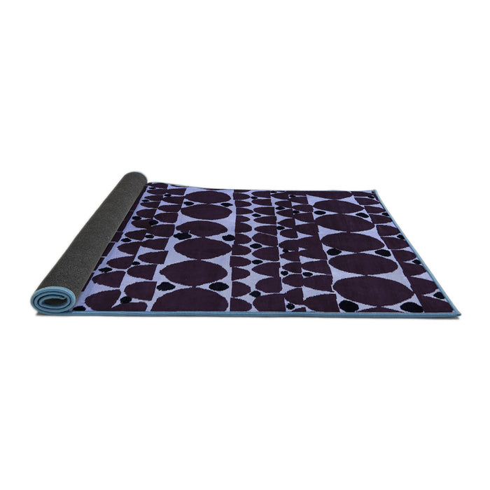 Sideview of Abstract Blue Modern Rug, abs5198blu