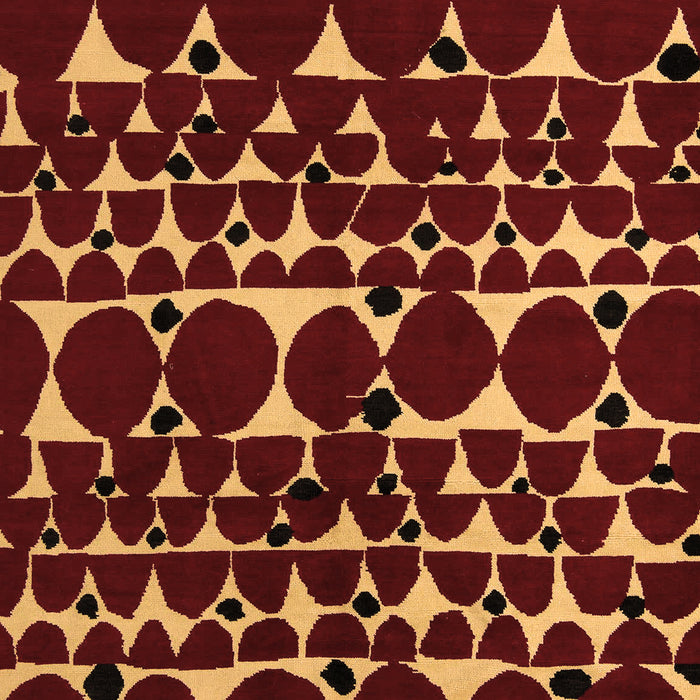 Machine Washable Abstract Brown Modern Rug, wshabs5198brn