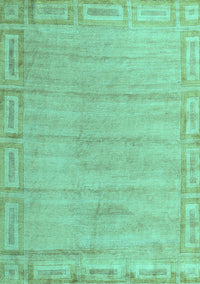 Abstract Turquoise Modern Rug, abs5199turq