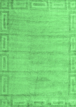 Abstract Emerald Green Modern Rug, abs5199emgrn