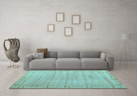 Machine Washable Abstract Light Blue Modern Rug, wshabs5199lblu