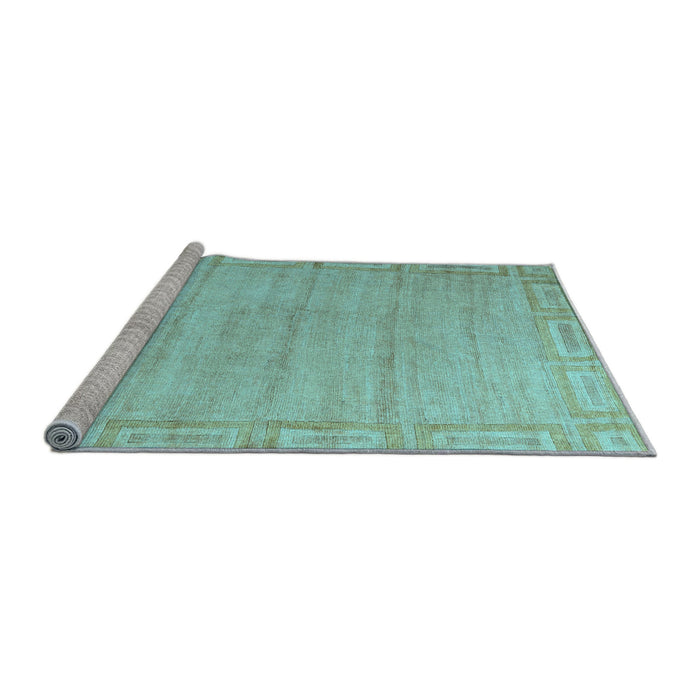 Sideview of Machine Washable Abstract Light Blue Modern Rug, wshabs5199lblu