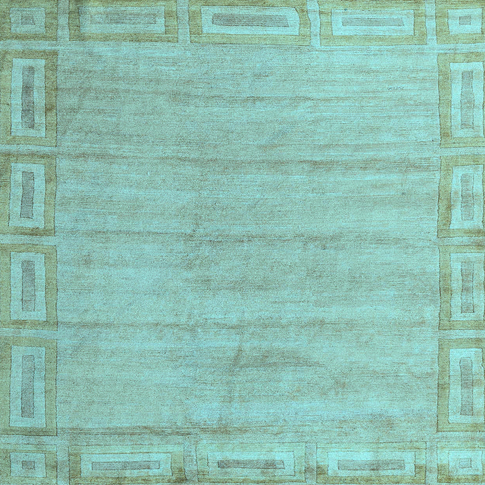 Square Abstract Light Blue Modern Rug, abs5199lblu