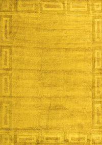 Abstract Yellow Modern Rug, abs5199yw