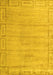 Abstract Yellow Modern Rug, abs5199yw