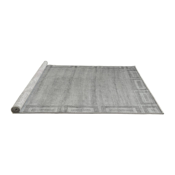 Sideview of Machine Washable Abstract Gray Modern Rug, wshabs5199gry