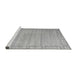 Sideview of Machine Washable Abstract Gray Modern Rug, wshabs5199gry