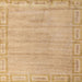 Square Abstract Bronze Brown Modern Rug, abs5199