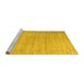 Sideview of Machine Washable Abstract Yellow Modern Rug, wshabs5199yw