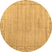 Round Abstract Brown Modern Rug, abs5199brn