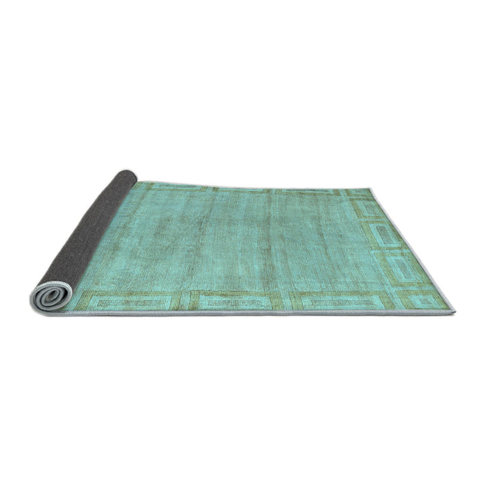 Sideview of Abstract Light Blue Modern Rug, abs5199lblu