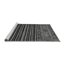 Sideview of Machine Washable Southwestern Gray Country Rug, wshabs519gry