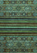 Southwestern Turquoise Country Rug, abs519turq