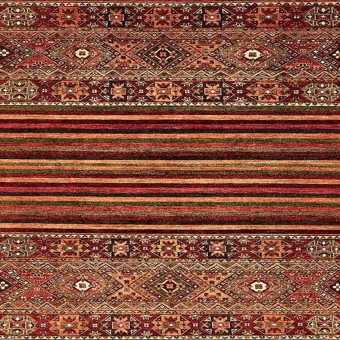 Square Southwestern Orange Country Rug, abs519org