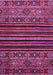 Machine Washable Southwestern Pink Country Rug, wshabs519pnk