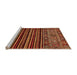 Sideview of Machine Washable Southwestern Orange Country Area Rugs, wshabs519org