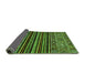 Sideview of Southwestern Green Country Rug, abs519grn