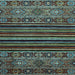 Square Southwestern Light Blue Country Rug, abs519lblu