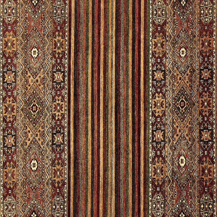 Square Machine Washable Southwestern Brown Country Rug, wshabs519brn